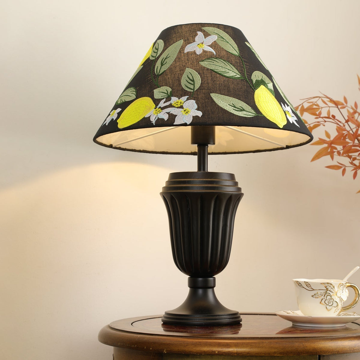 Orione Wood & Fabric Table Lamp