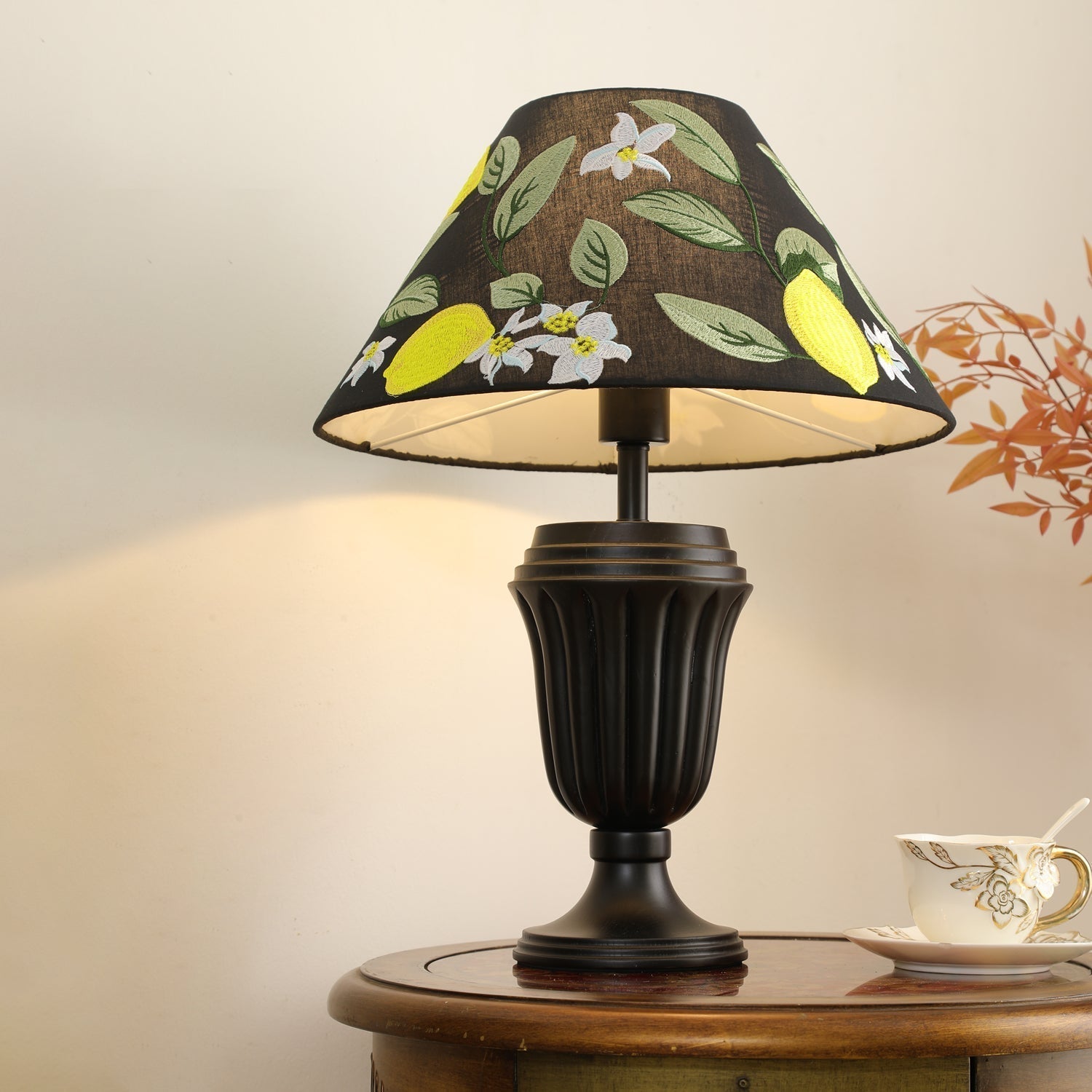 Orione Wood & Fabric Table Lamp