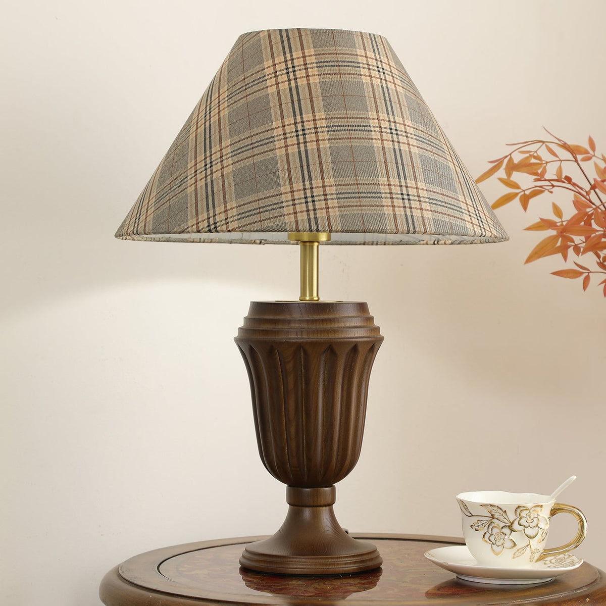 Orione Wood & Fabric Table Lamp
