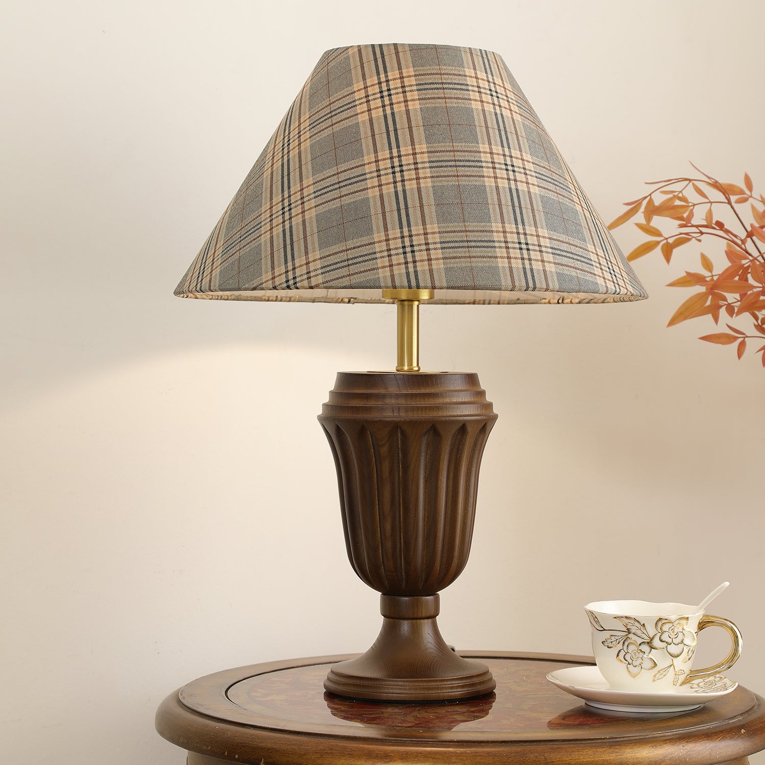 Orione Wood & Fabric Table Lamp
