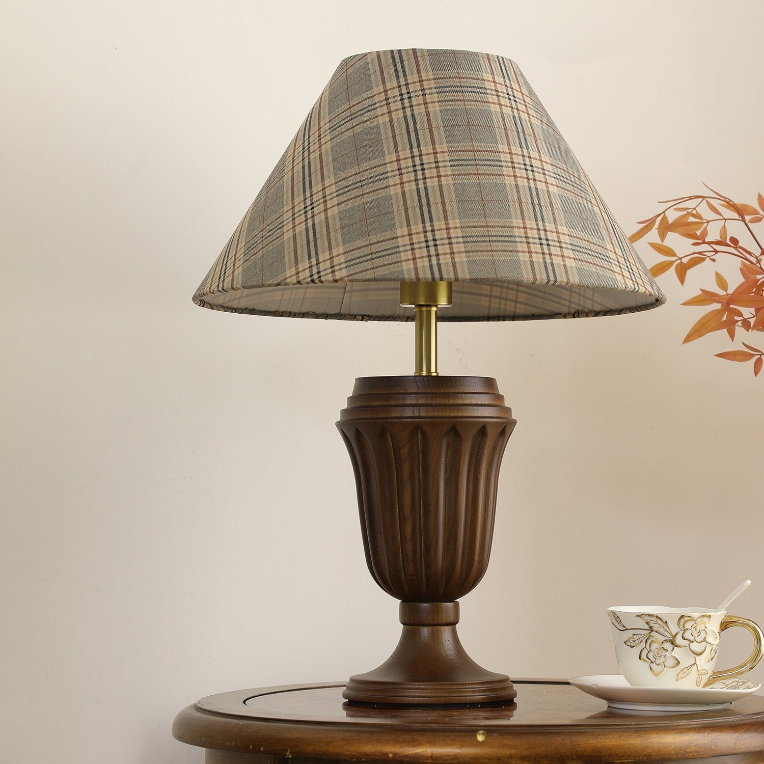 Orione Wood & Fabric Table Lamp