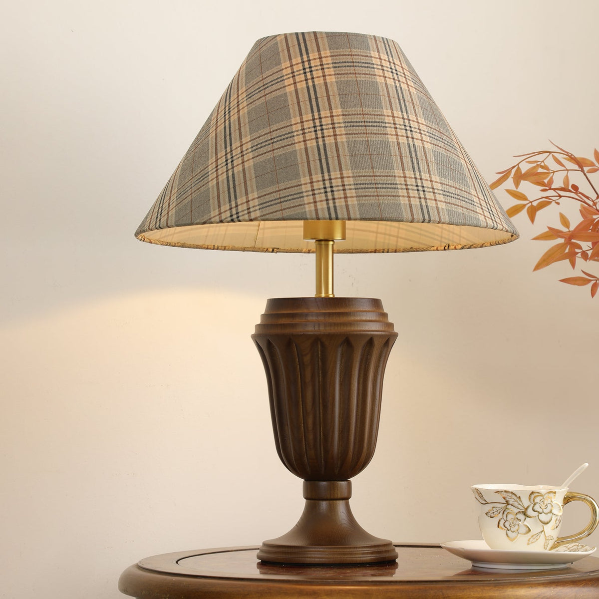 Orione Wood & Fabric Table Lamp