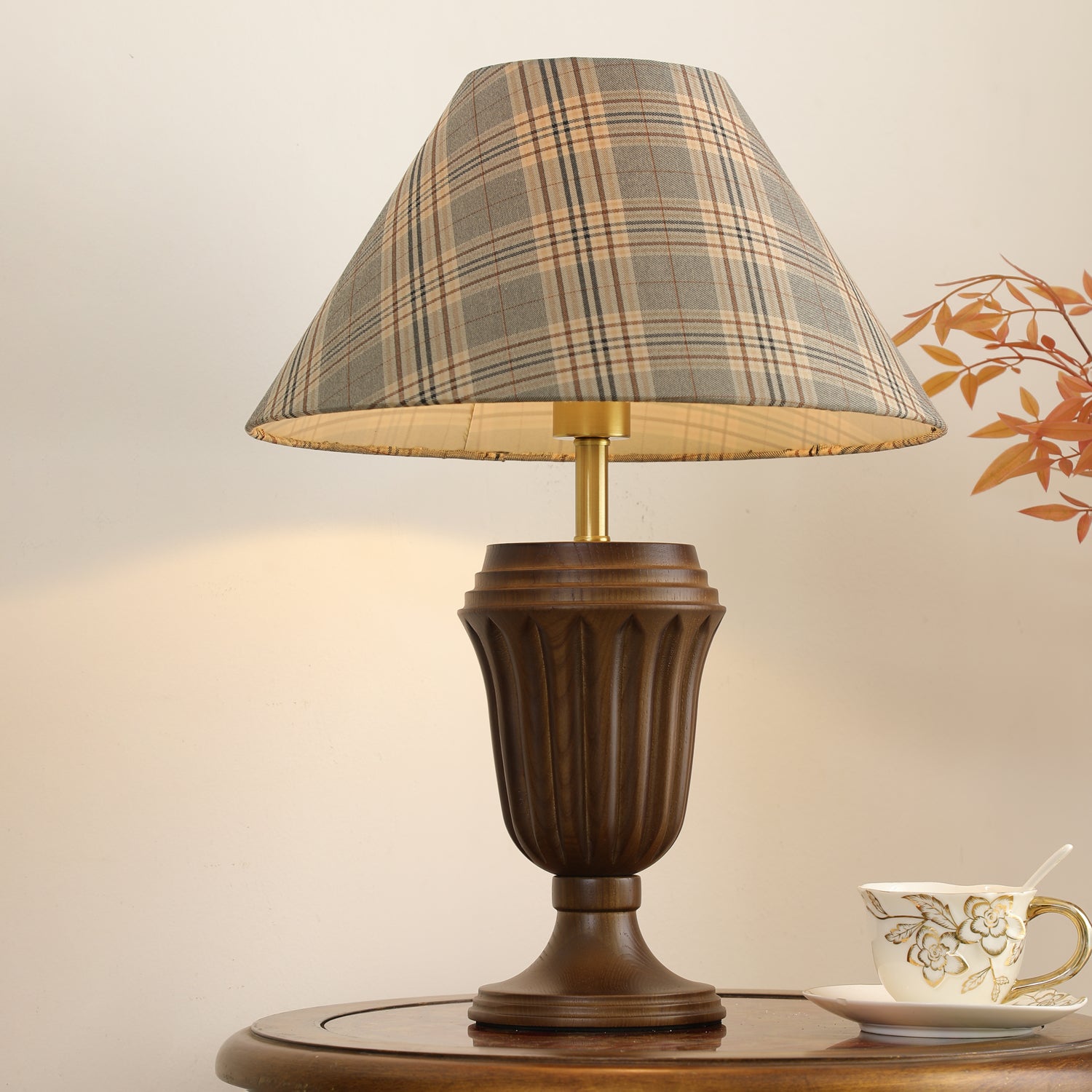 Orione Wood & Fabric Table Lamp