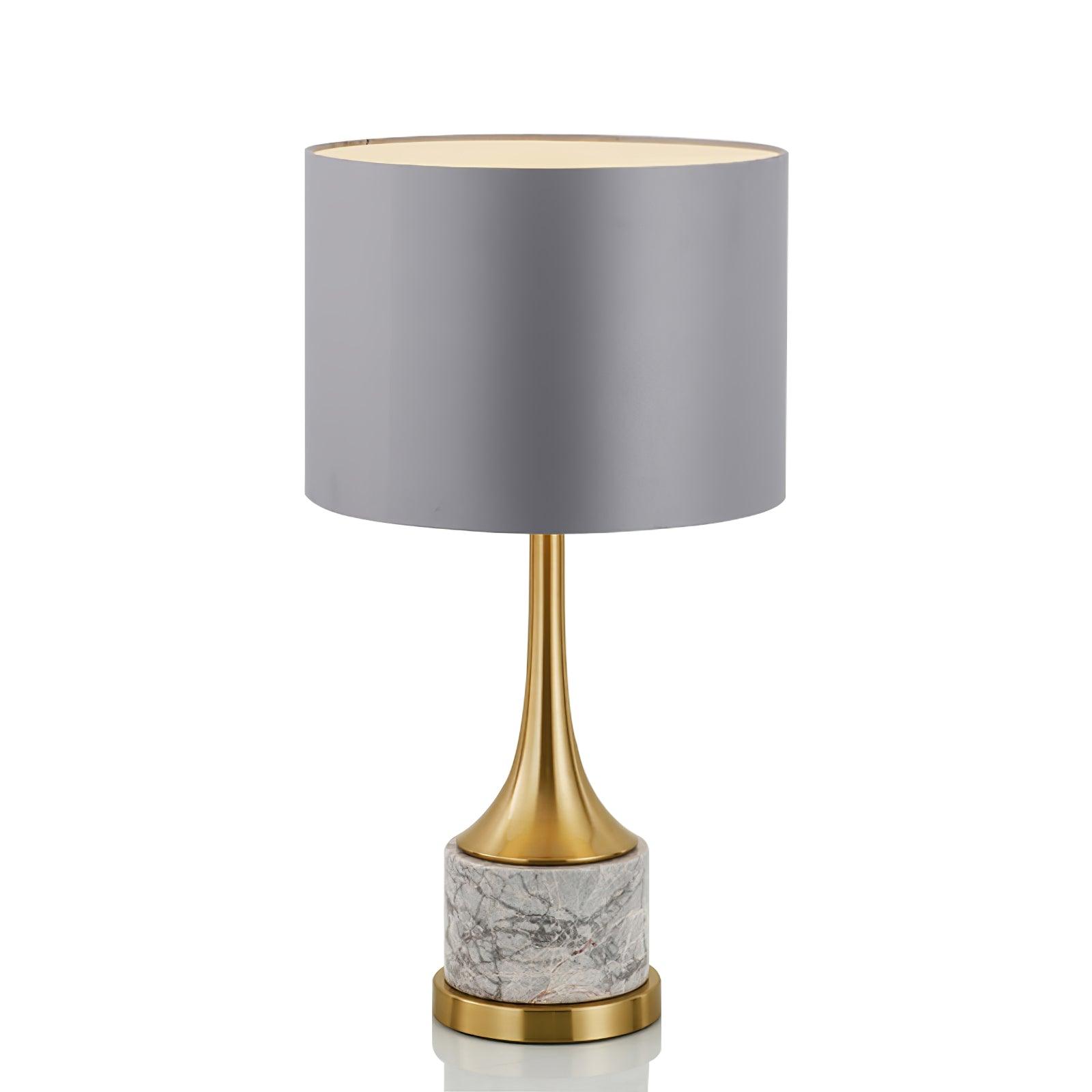 Zinara Marble Fabric Table Lamp - Neutral Decor