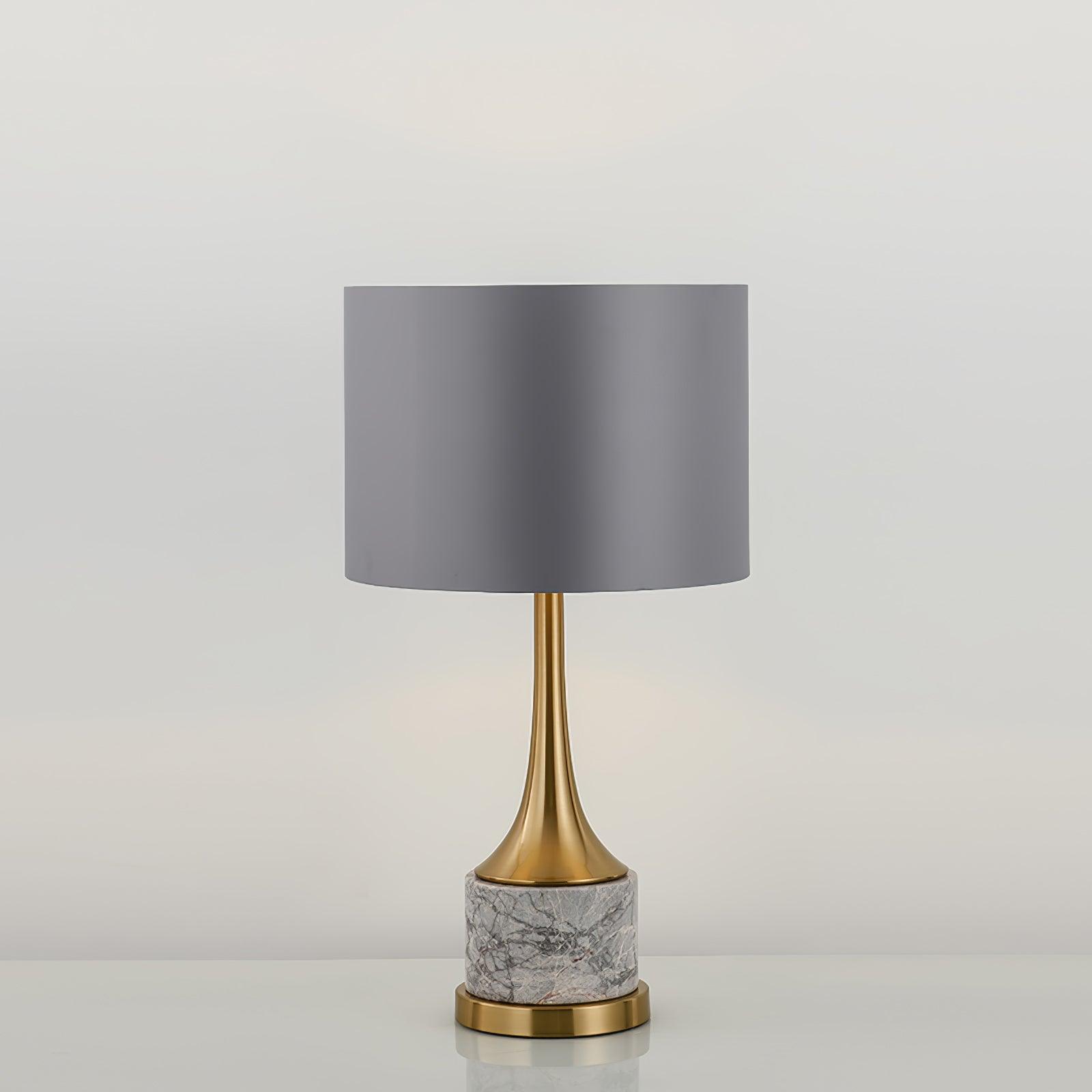 Zinara Marble Fabric Table Lamp - Neutral Decor