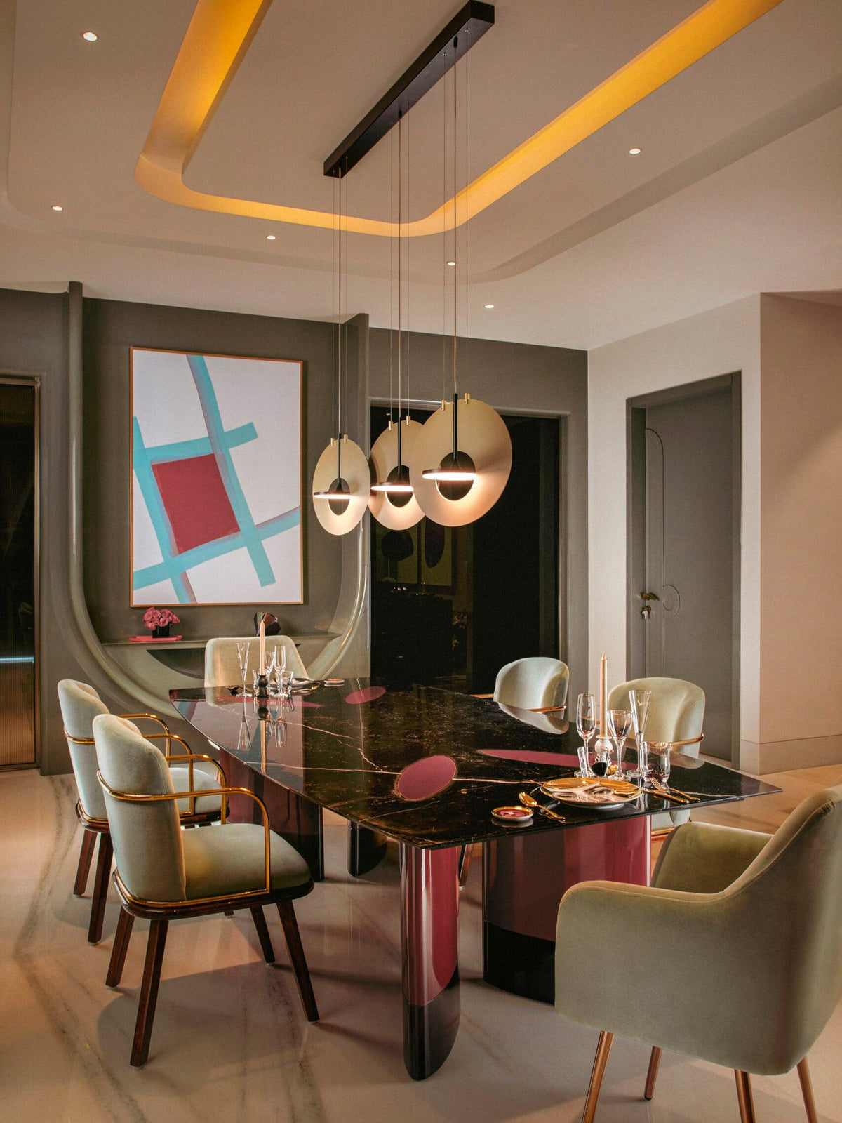 Sirixy Pendant Lamp Oval Ring Geometric