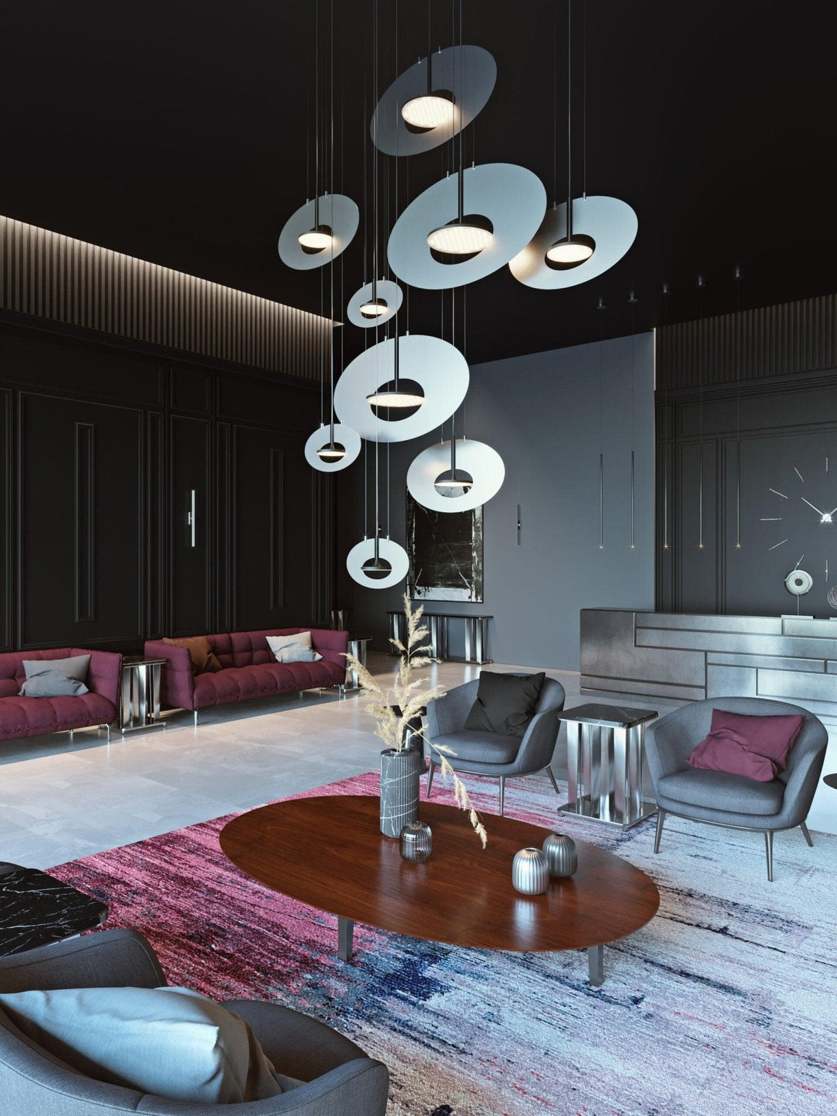 Sirixy Pendant Lamp Oval Ring Geometric