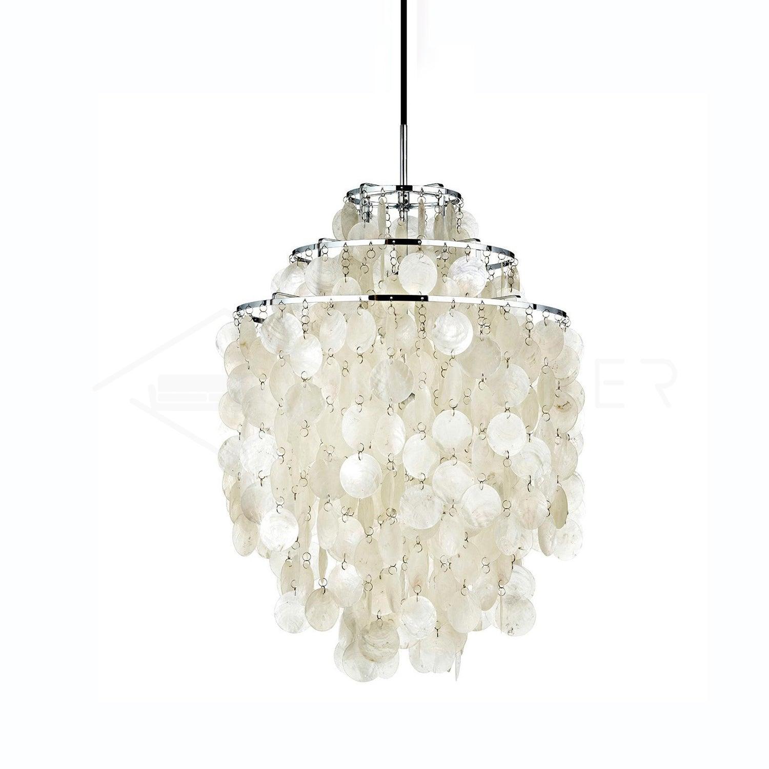 Rivena Pendant Lamp Round Shell Ring