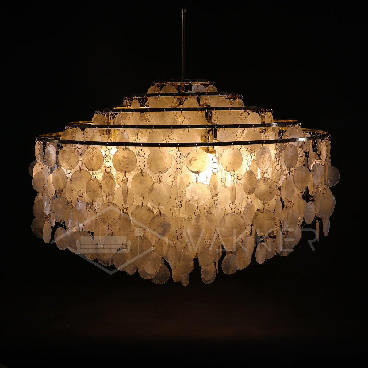 Rivena Pendant Lamp Round Shell Ring