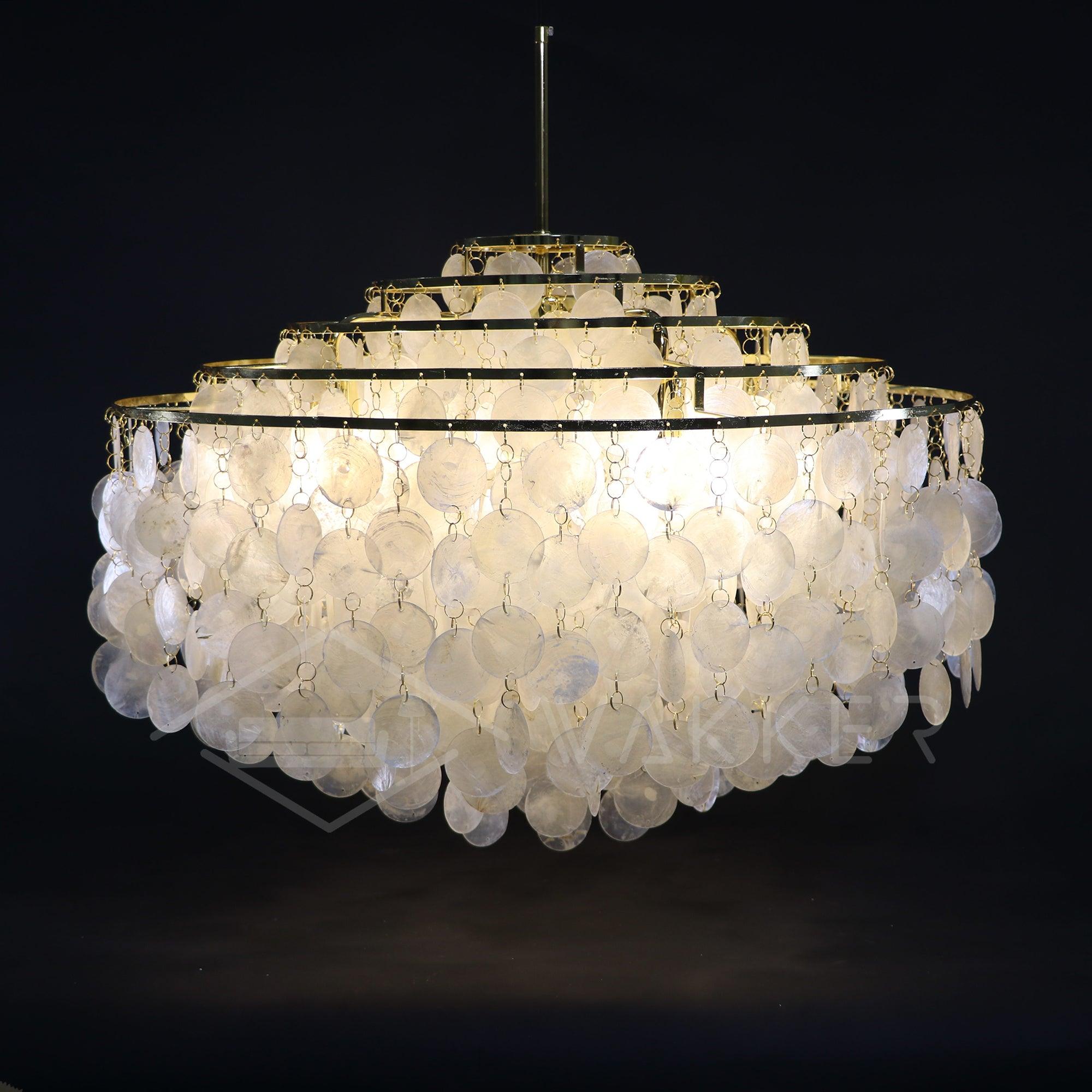 Rivena Pendant Lamp Round Shell Ring
