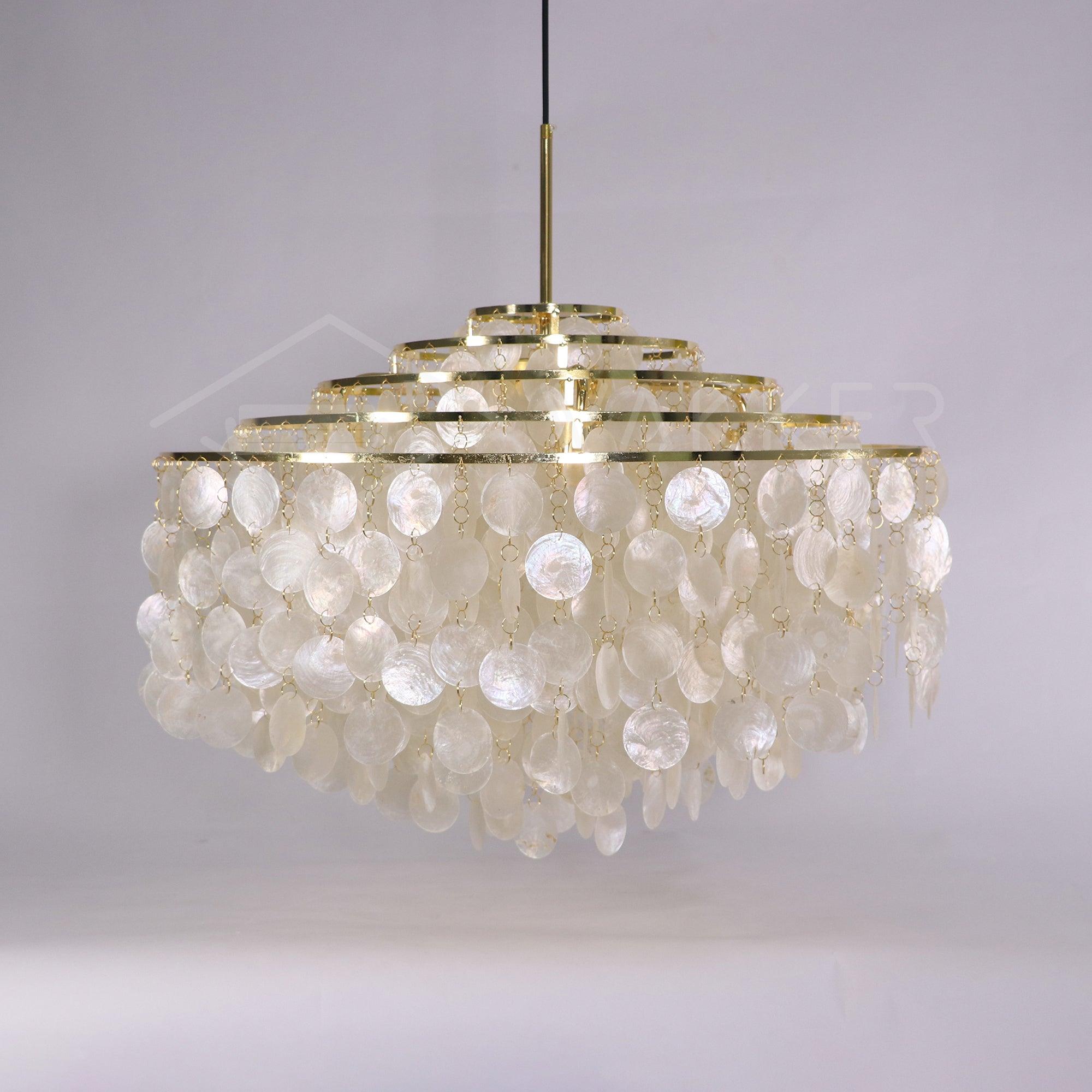 Rivena Pendant Lamp Round Shell Ring