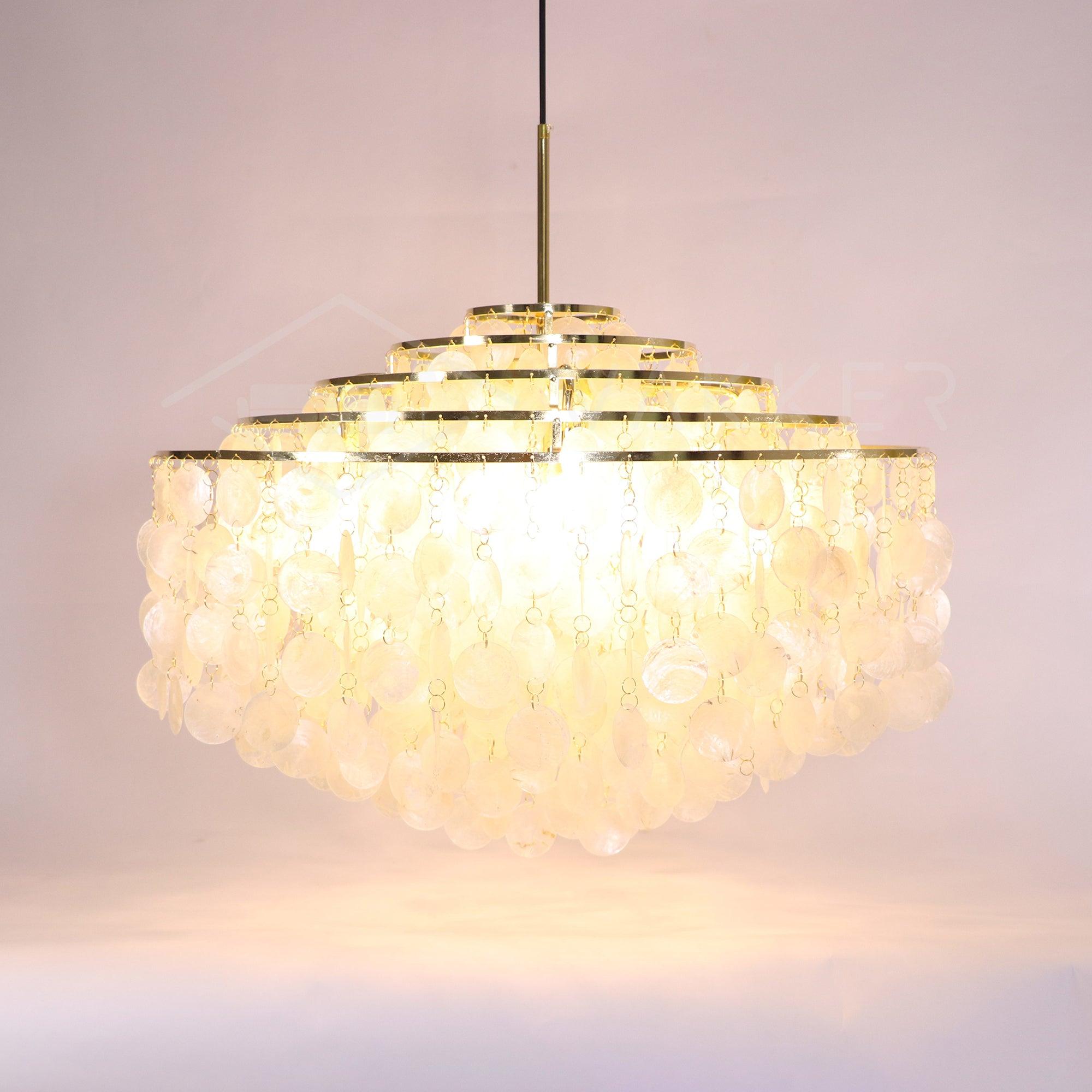 Rivena Pendant Lamp Round Shell Ring