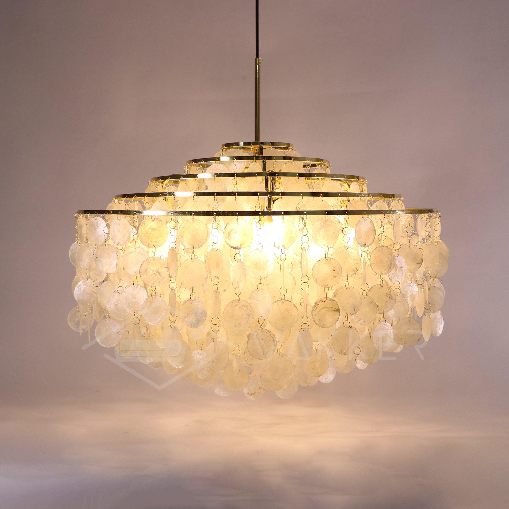 Rivena Pendant Lamp Round Shell Ring