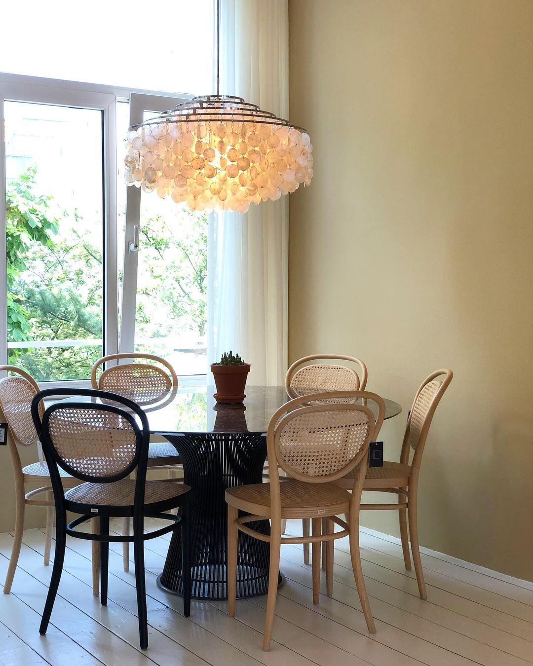 Rivena Pendant Lamp Round Shell Ring