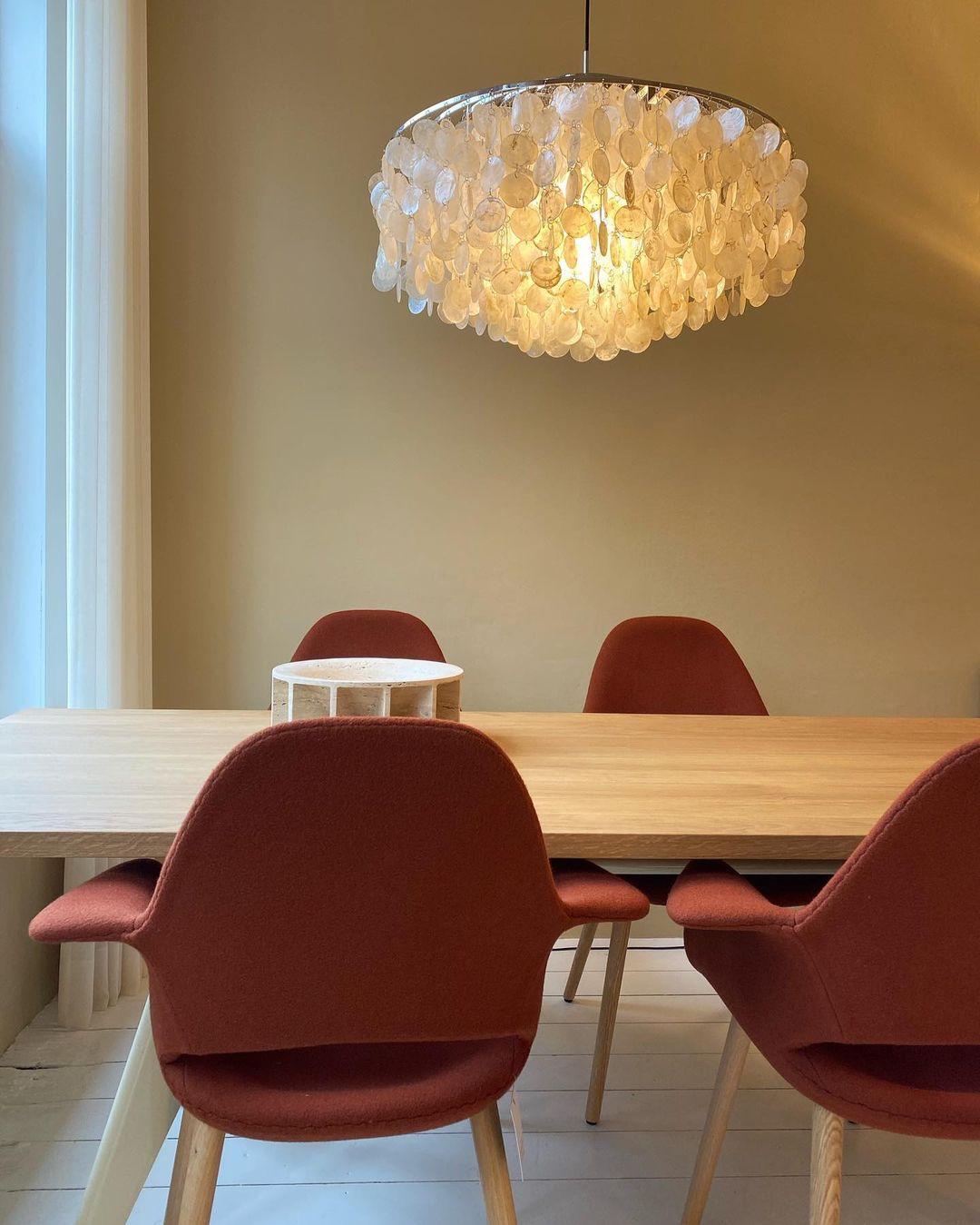 Rivena Pendant Lamp Round Shell Ring
