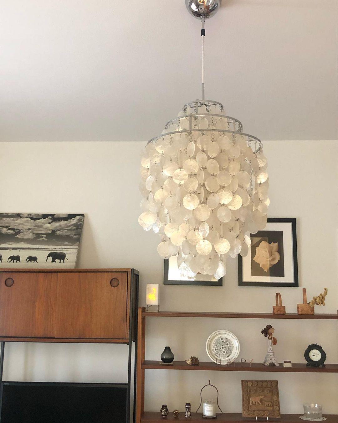 Rivena Pendant Lamp Round Shell Ring