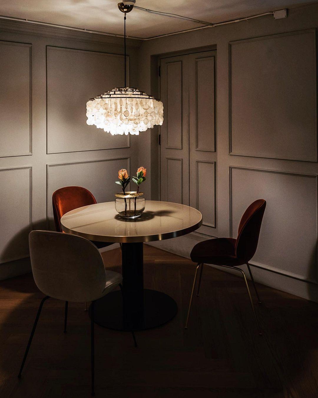 Rivena Pendant Lamp Round Shell Ring