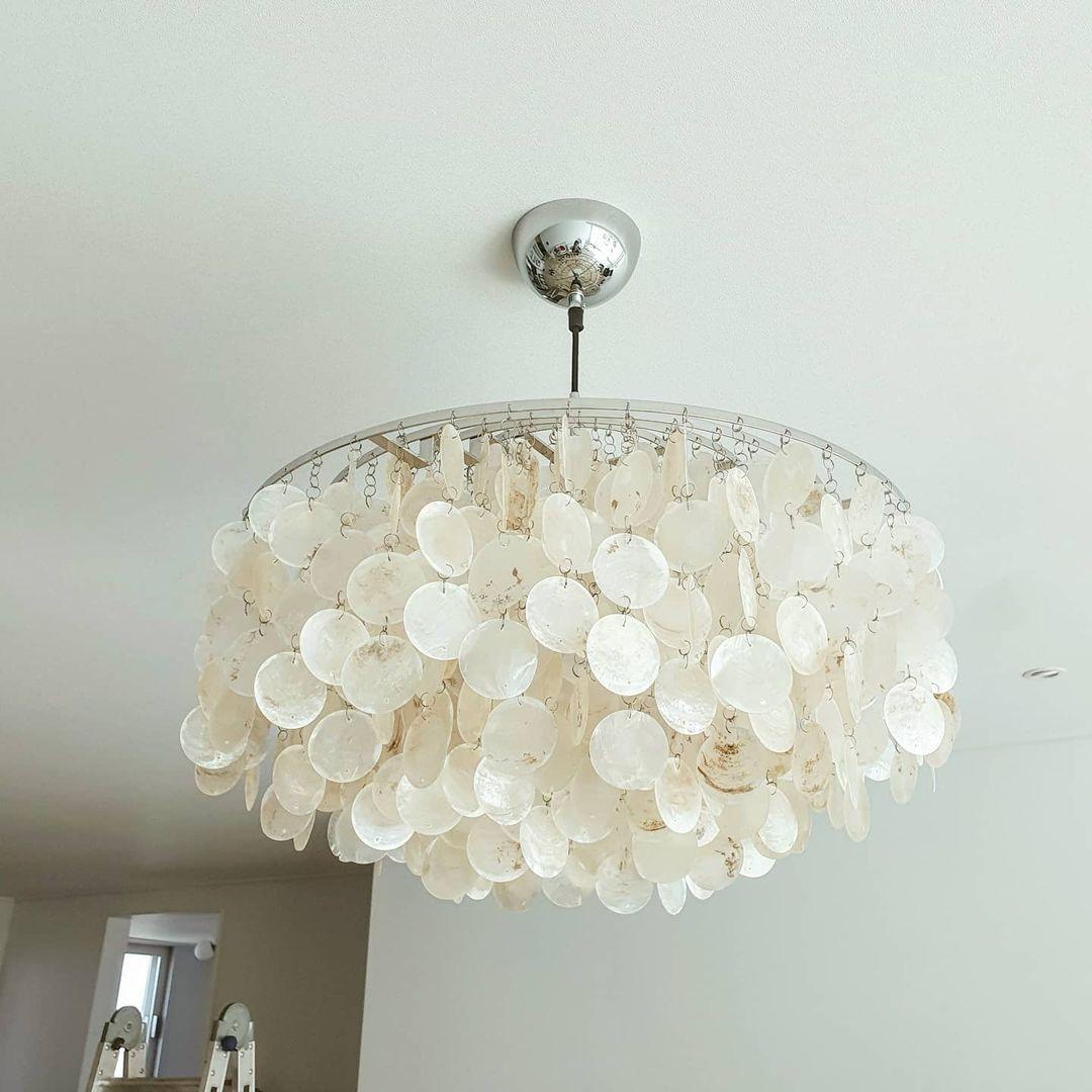 Rivena Pendant Lamp Round Shell Ring