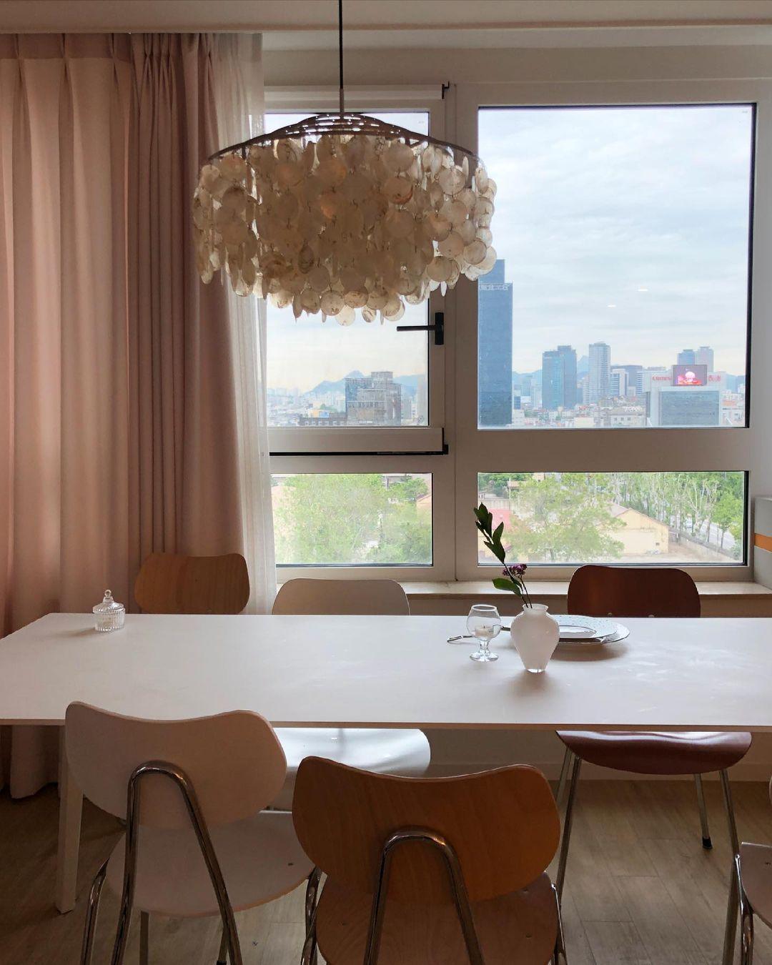 Rivena Pendant Lamp Round Shell Ring