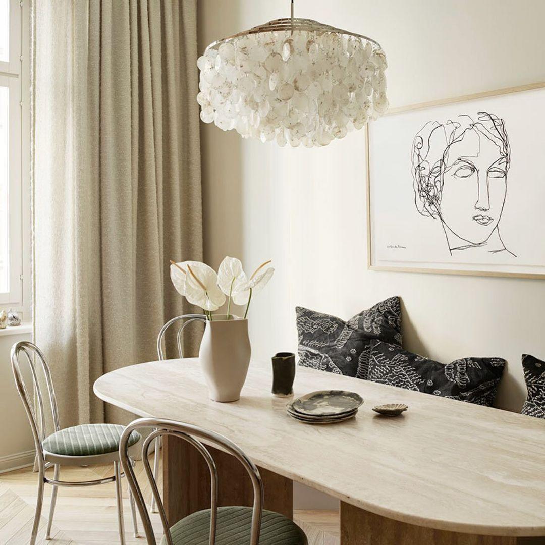 Rivena Pendant Lamp Round Shell Ring