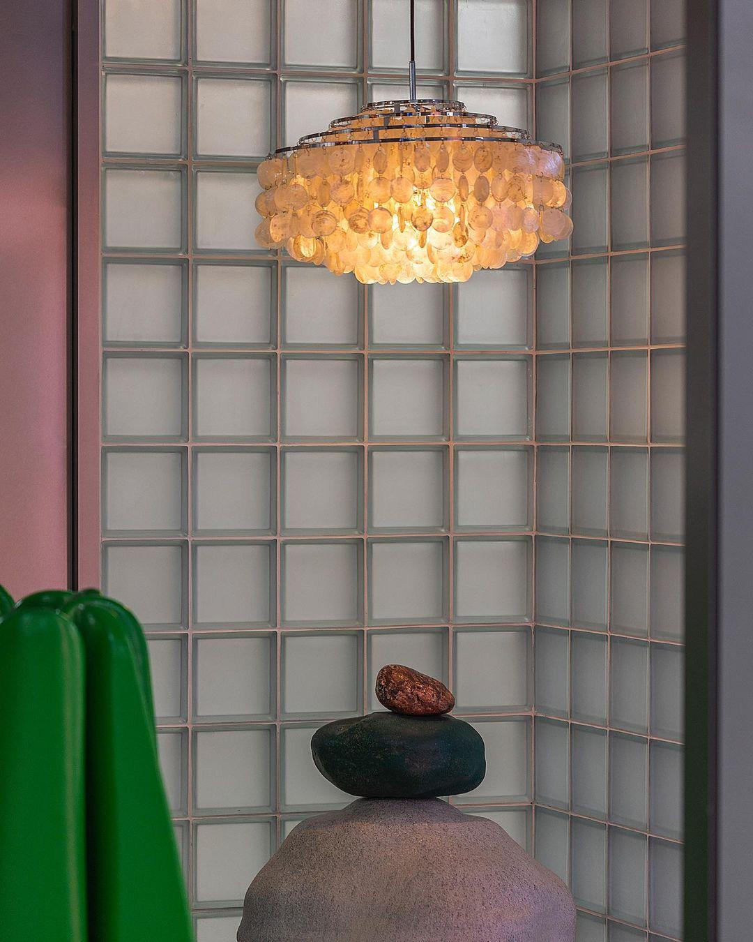 Rivena Pendant Lamp Round Shell Ring