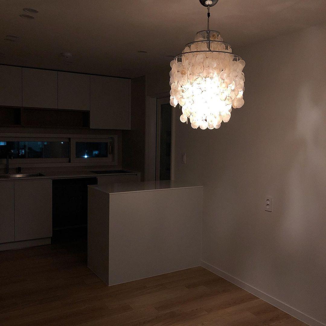 Rivena Pendant Lamp Round Shell Ring