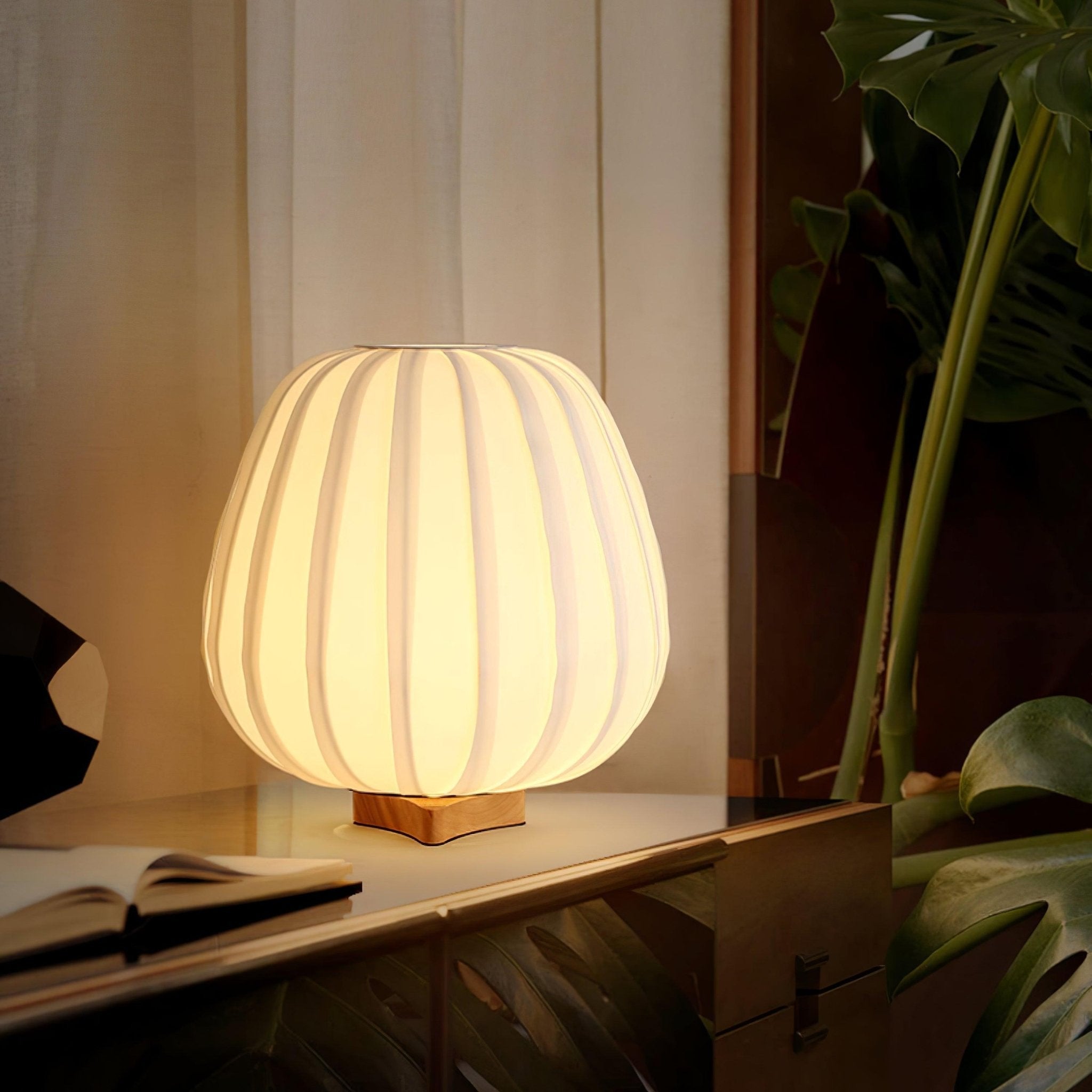 Solisuce Fabric Minimalist Table Lamp - Neutral Decor