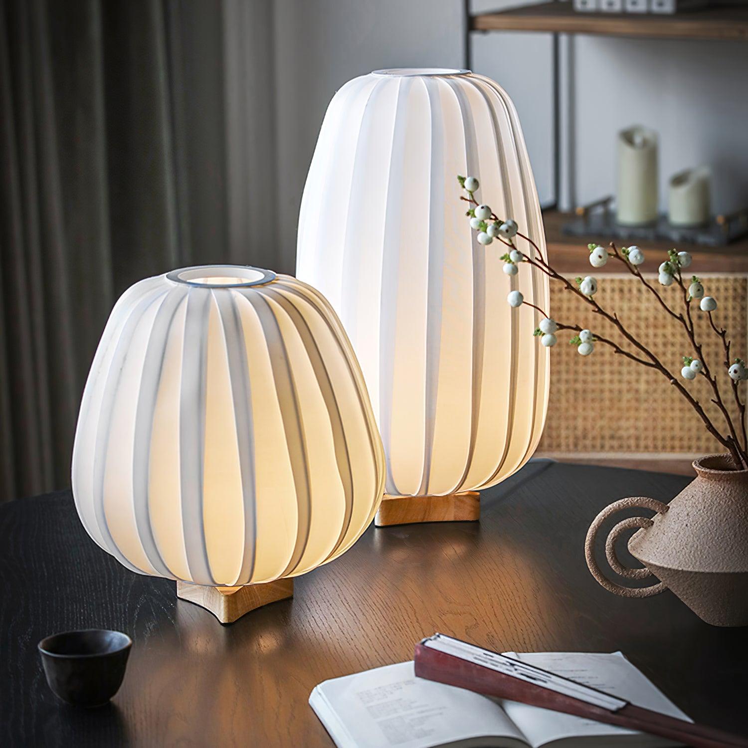 Solisuce Fabric Minimalist Table Lamp - Neutral Decor