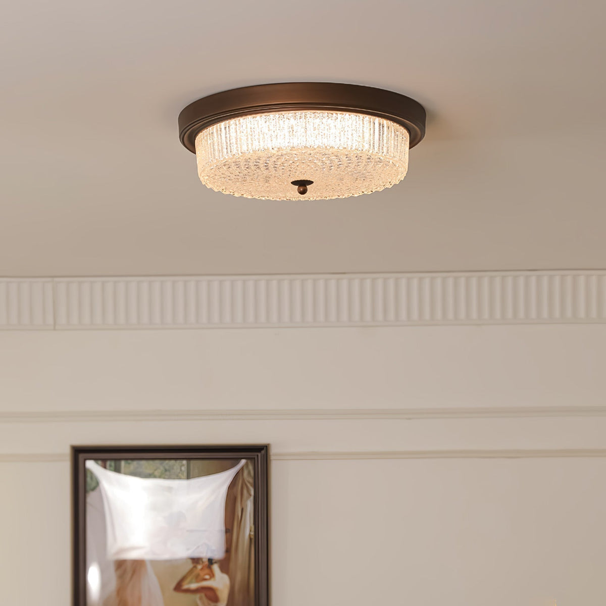 Ilsolen Nordic Art Classic Glass Ceiling Lamp