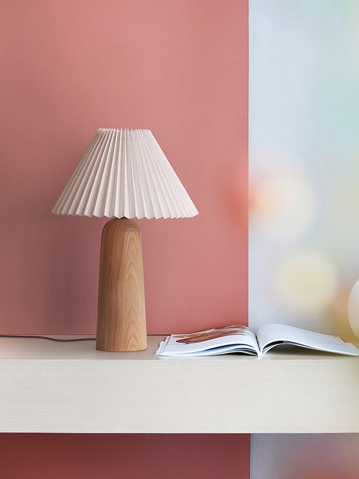 Sylineria Minimalist Wood Table Lamp