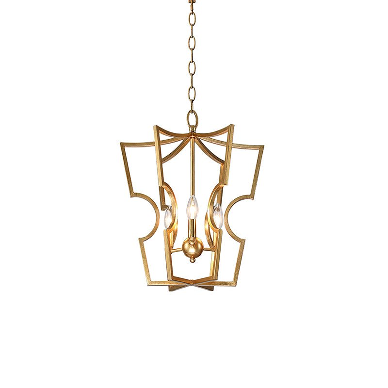 Niroxa Chandelier Gold Lantern Frame
