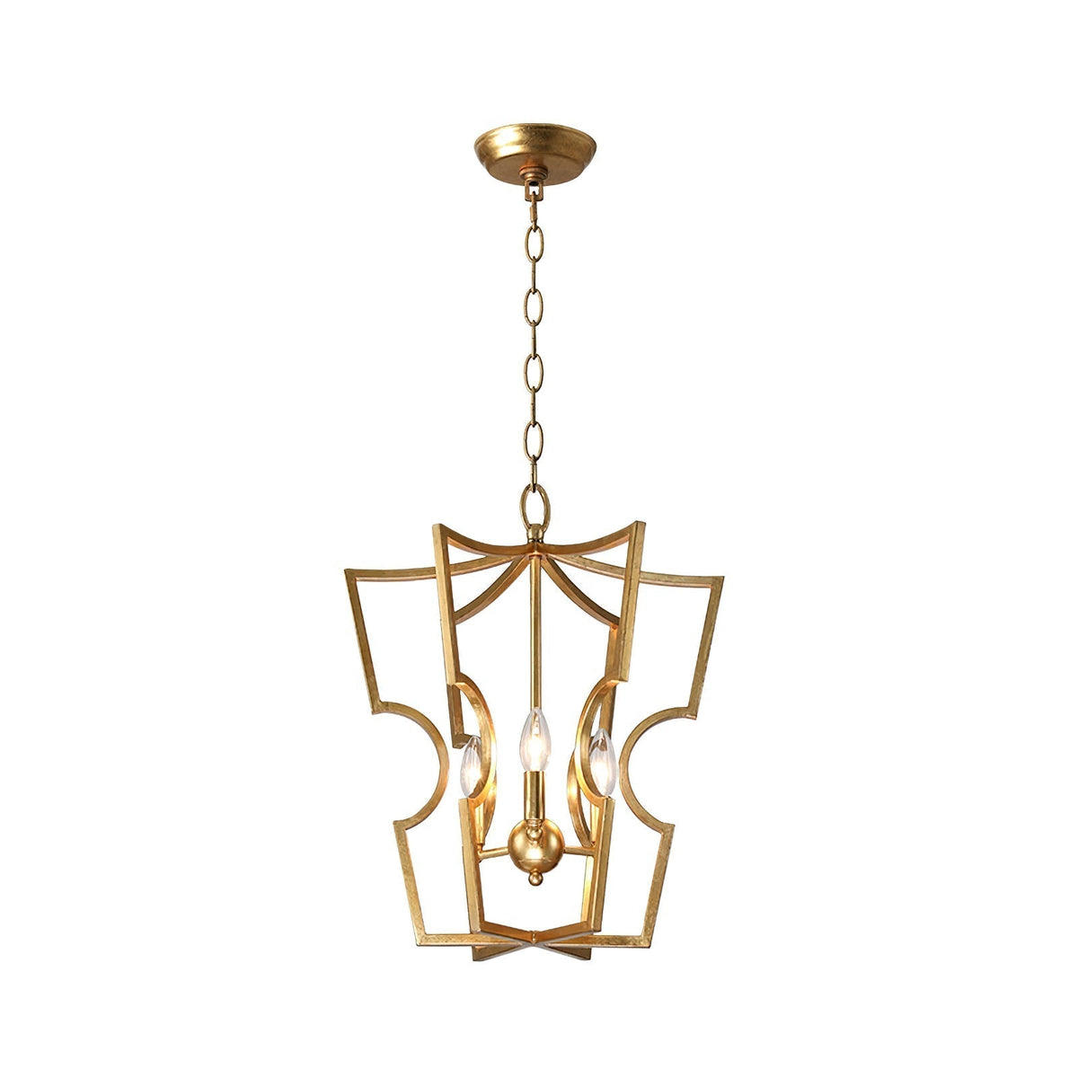 Niroxa Chandelier Gold Lantern Frame