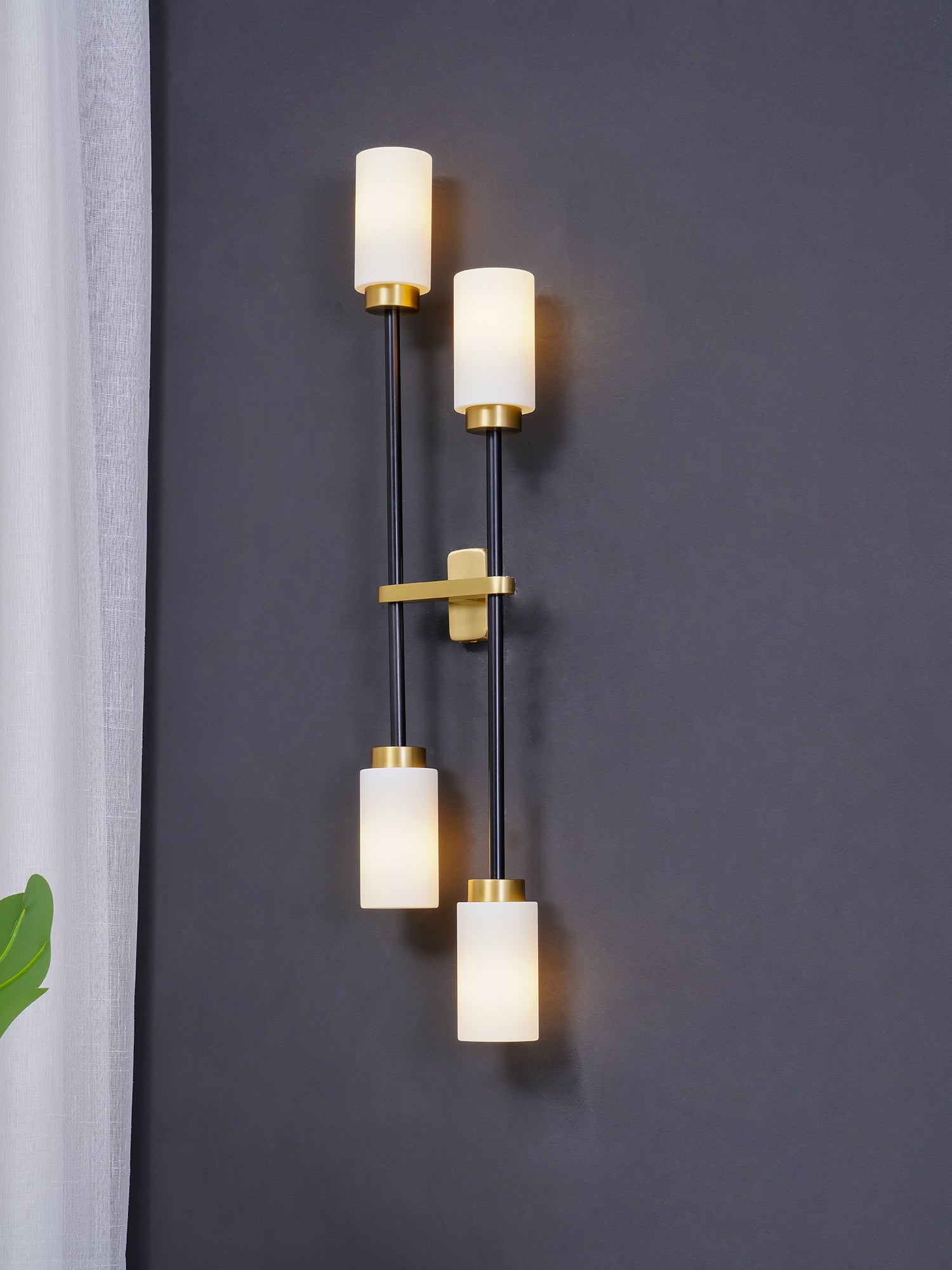 Lustra Wall Lamp Cylinder Glass Linear - Neutral Decor