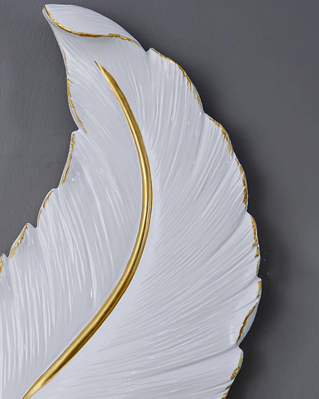 Arvess Individual Creativity Feather Resin Wall Lamp