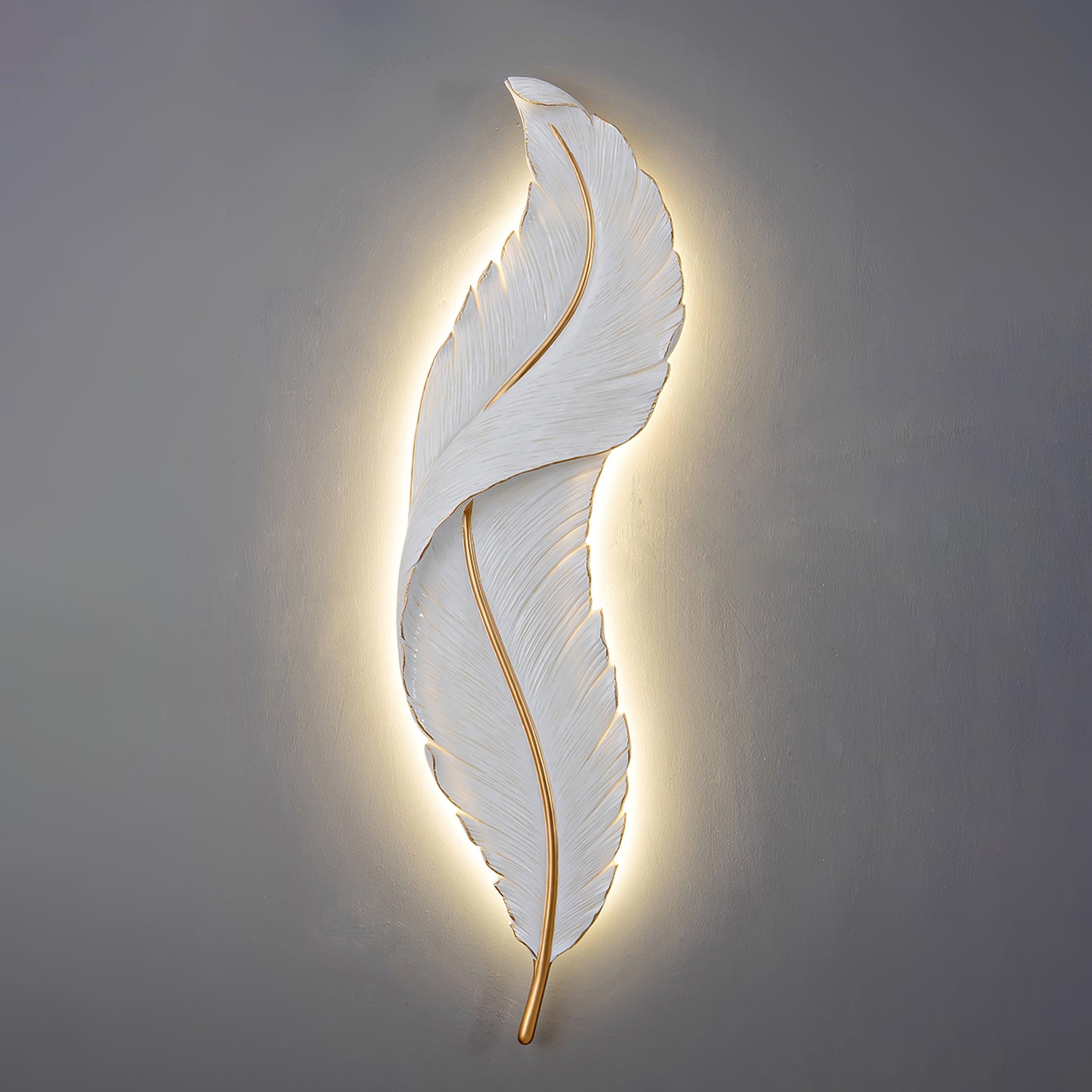 Arvess Individual Creativity Feather Resin Wall Lamp