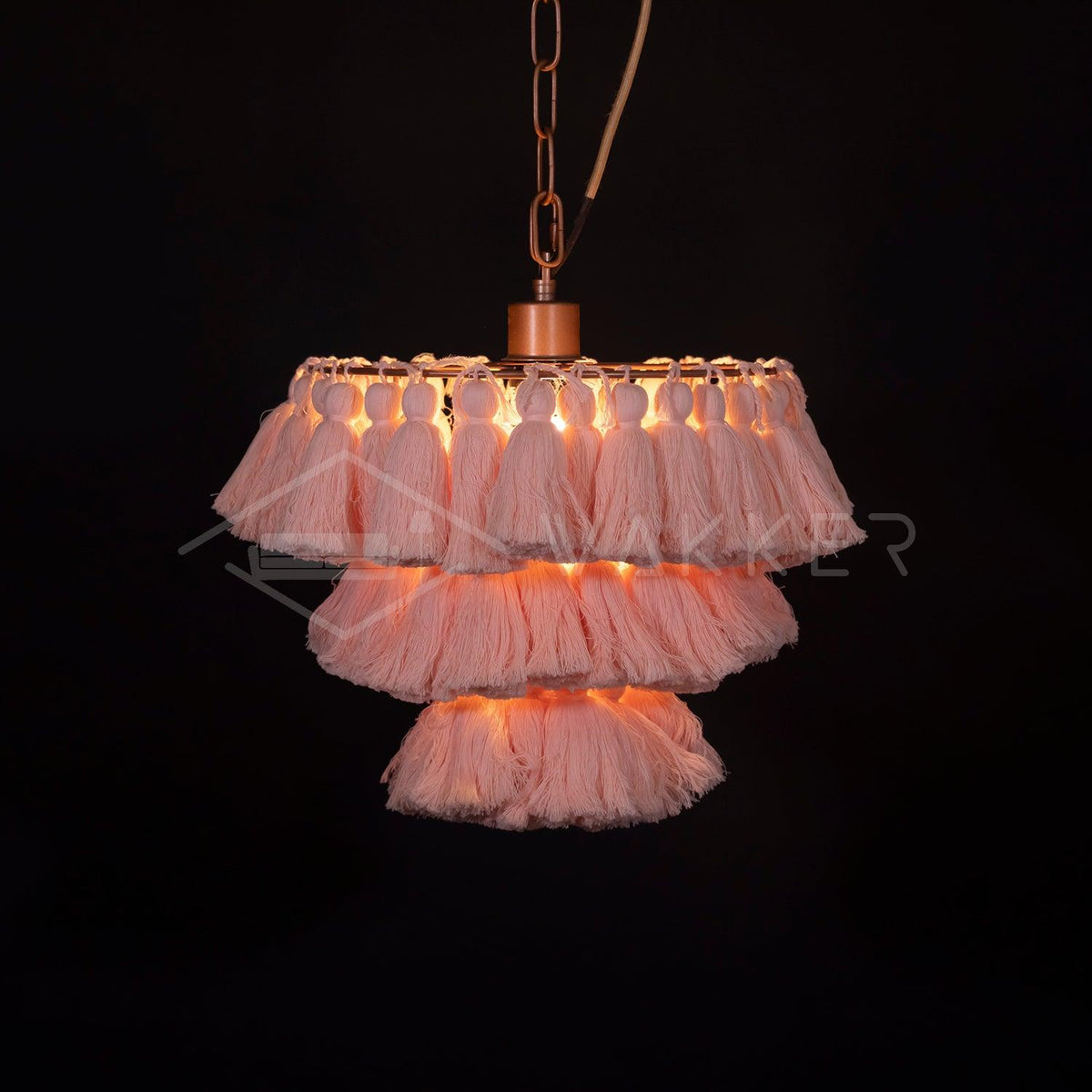 Arixo Chandelier Pink Bohemian Chic