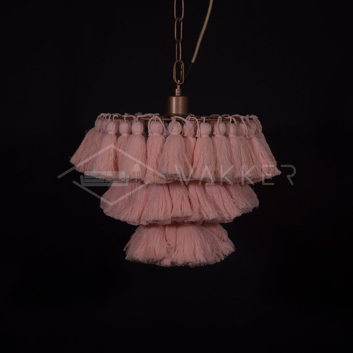 Arixo Chandelier Pink Bohemian Chic