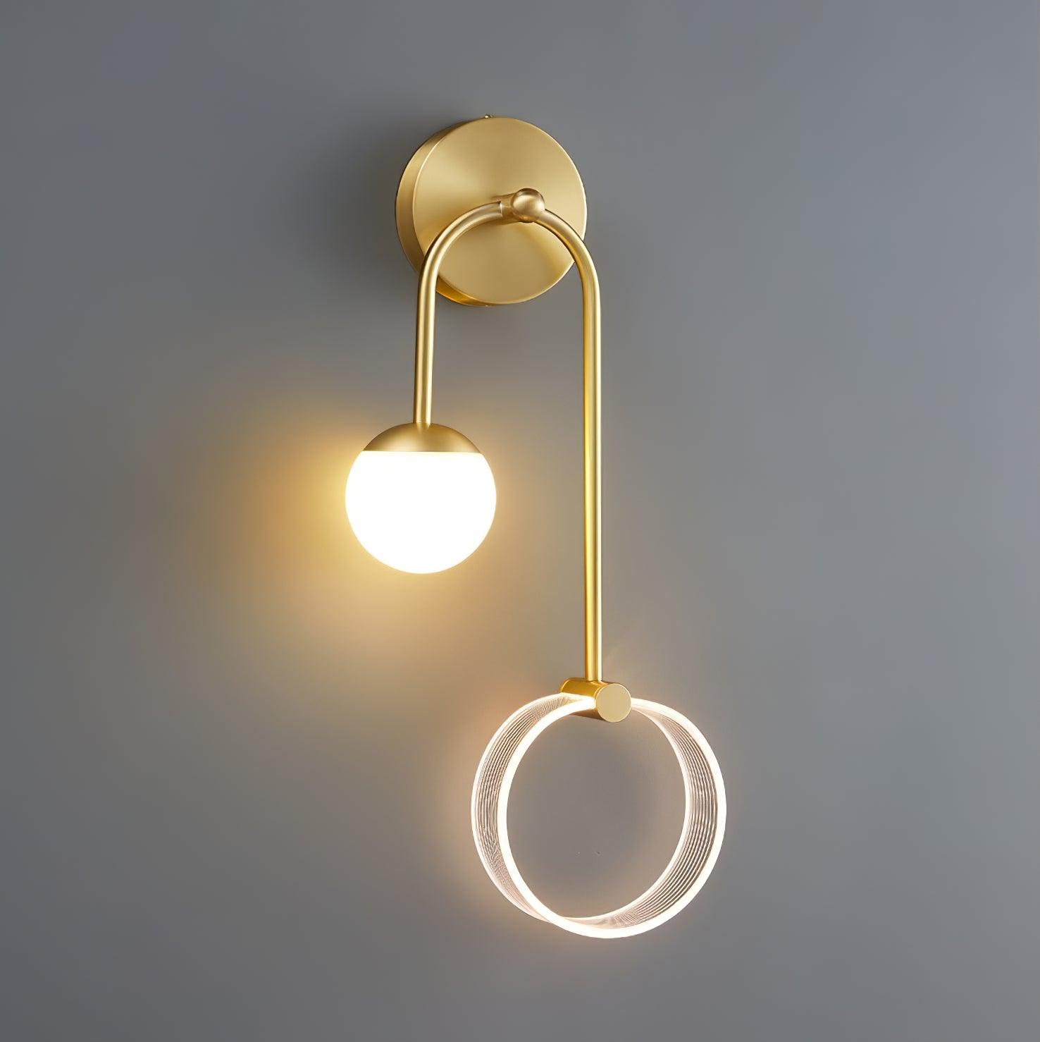 Warren Modern Minimalist LED Brass Wall Light