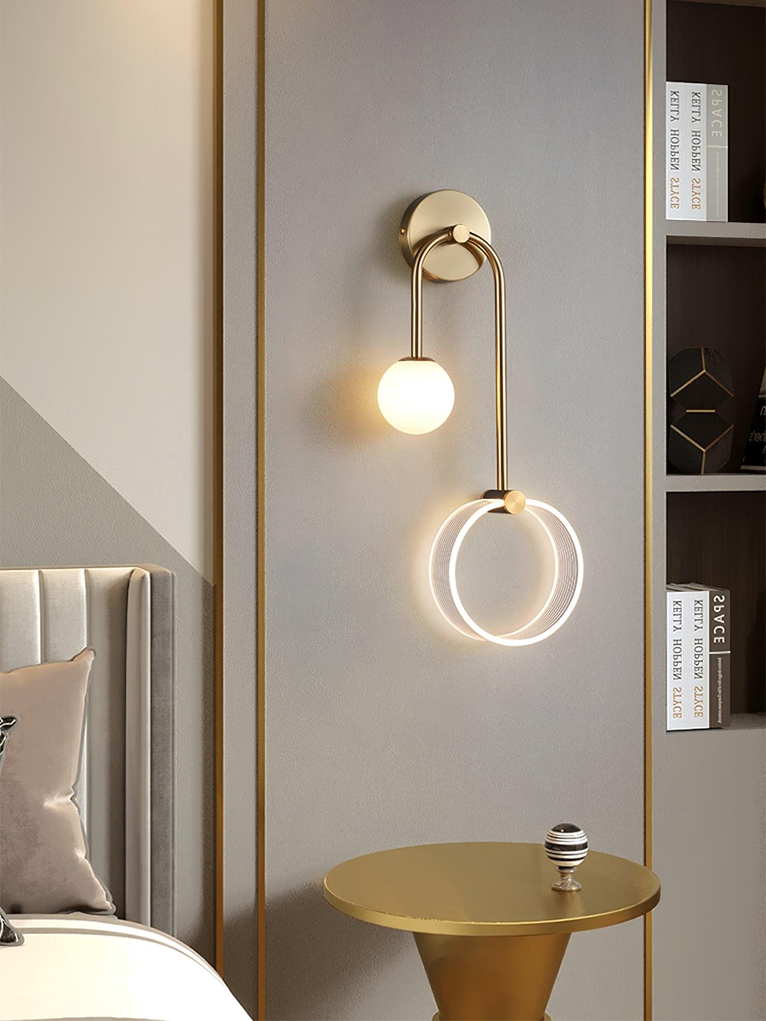Warren Modern Minimalist LED Brass Wall Light