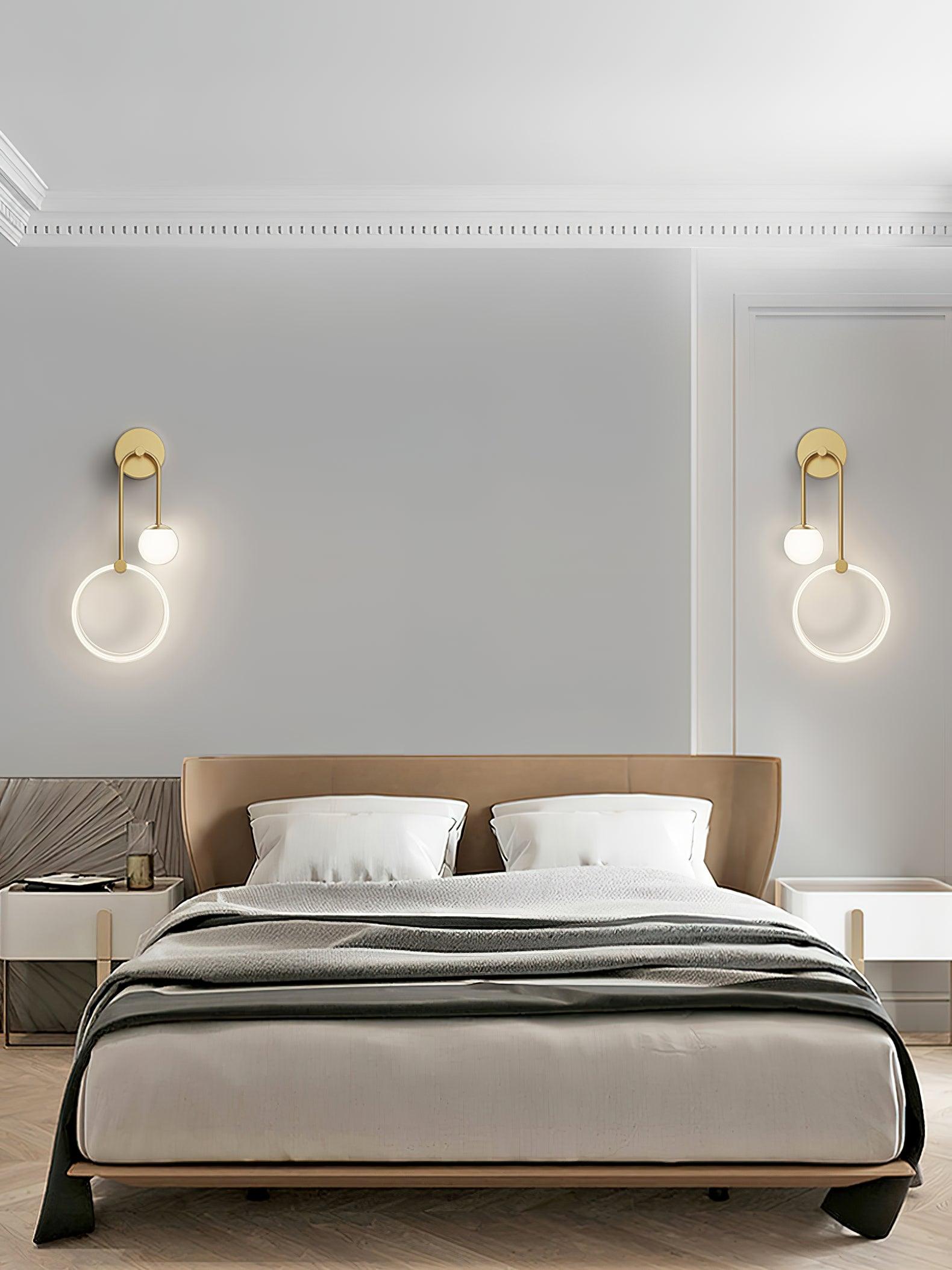 Warren Modern Minimalist LED Brass Wall Light