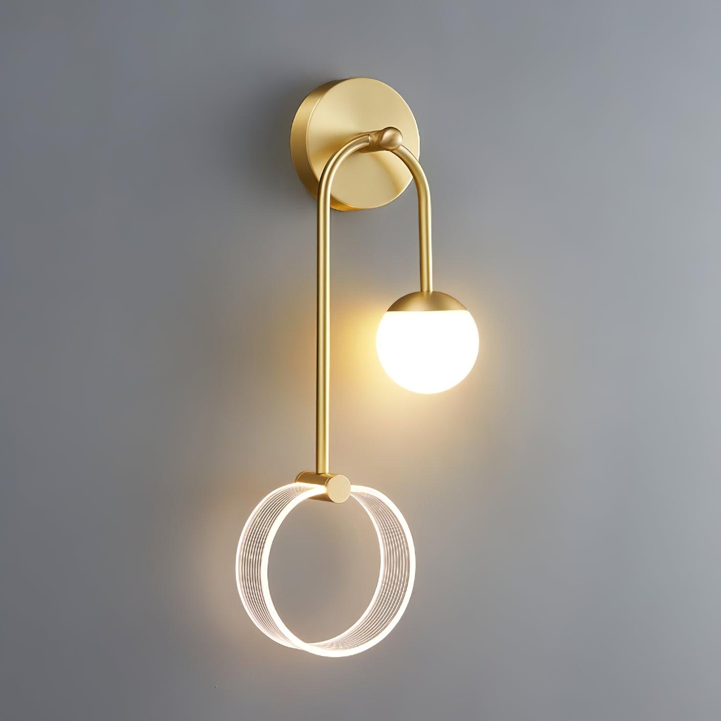 Warren Modern Minimalist LED Brass Wall Light