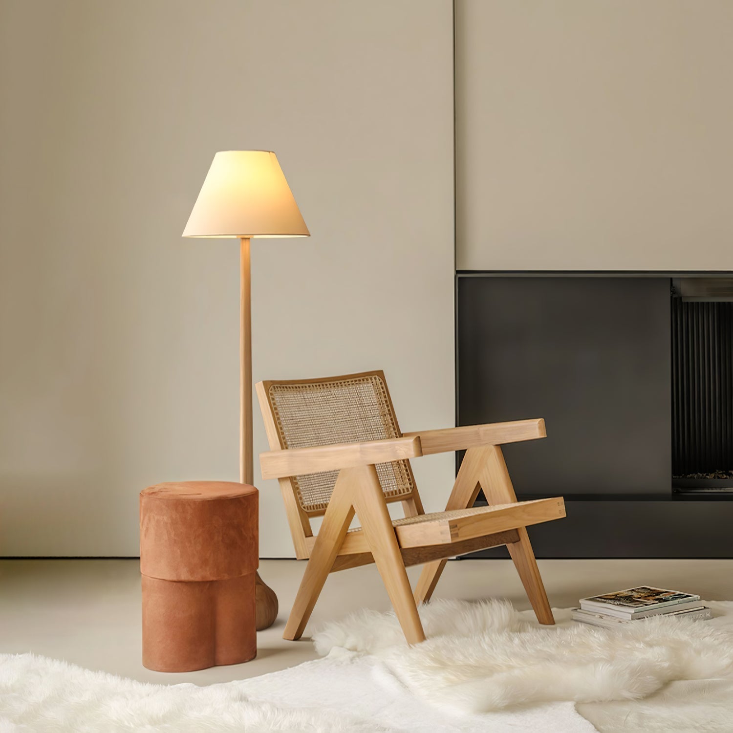 Elviseria Organic Wooden Floor Lamp
