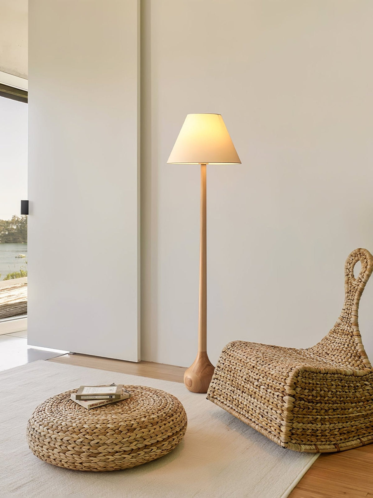Elviseria Organic Wooden Floor Lamp