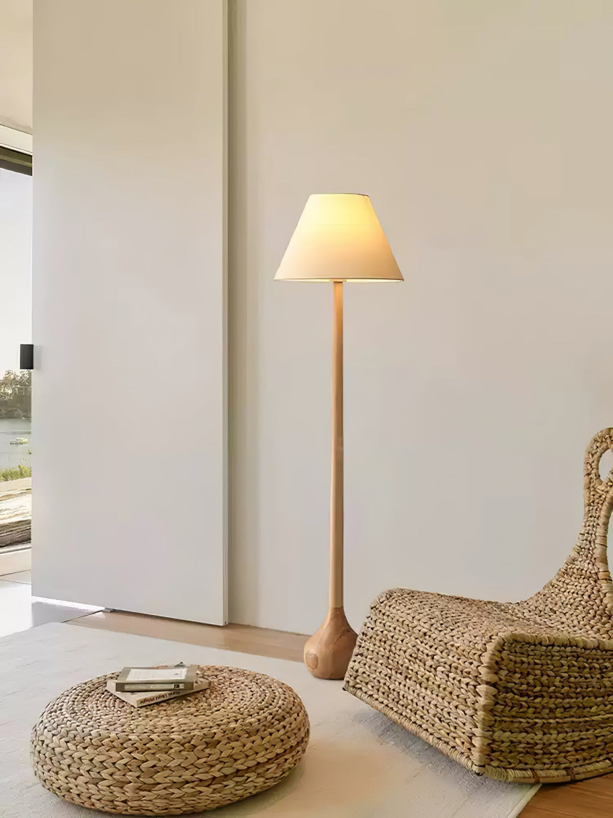 Elviseria Organic Wooden Floor Lamp