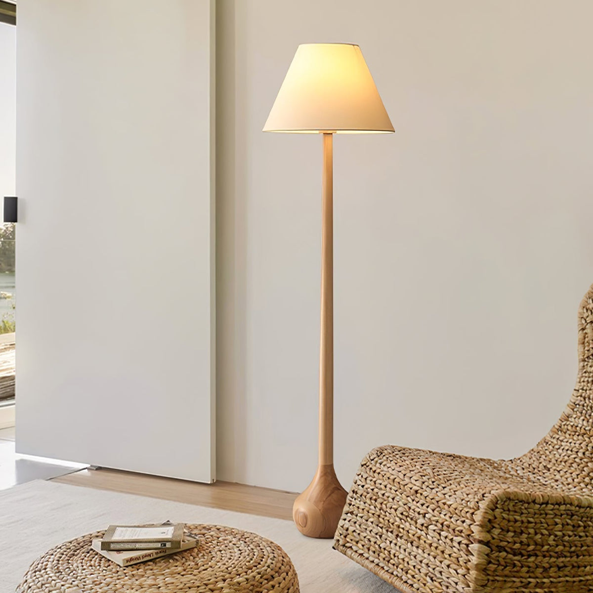Elviseria Organic Wooden Floor Lamp