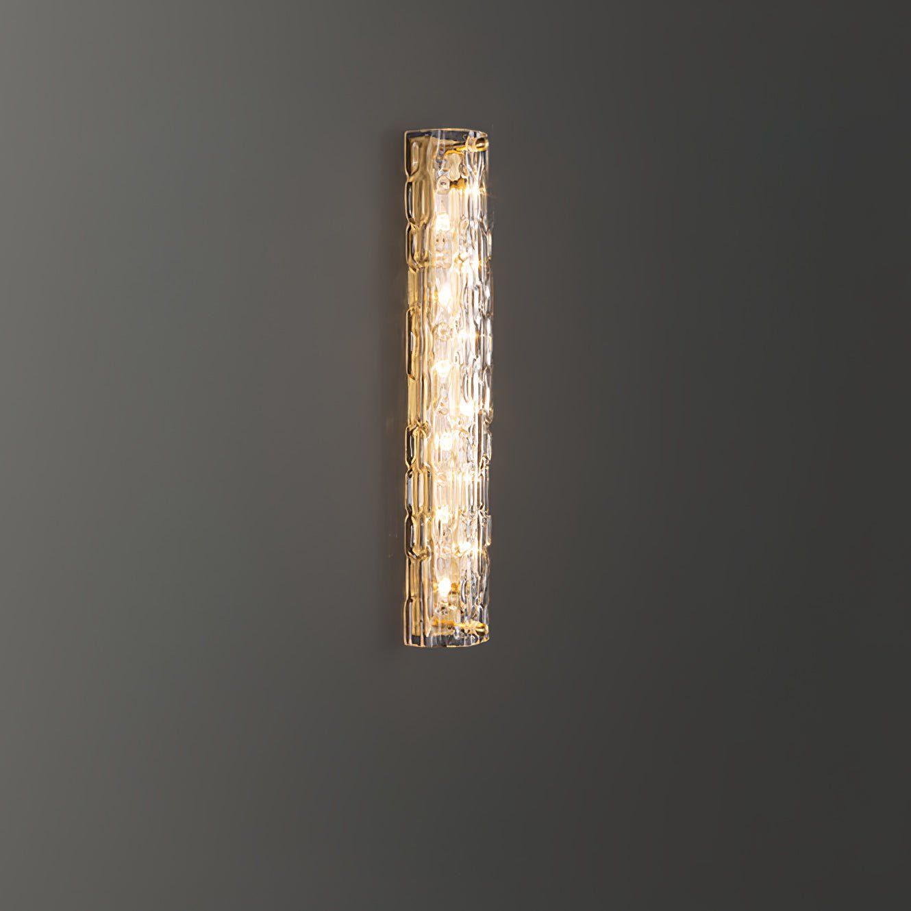 Lumix Brass Glass Glam Wall Lamp - Neutral Decor