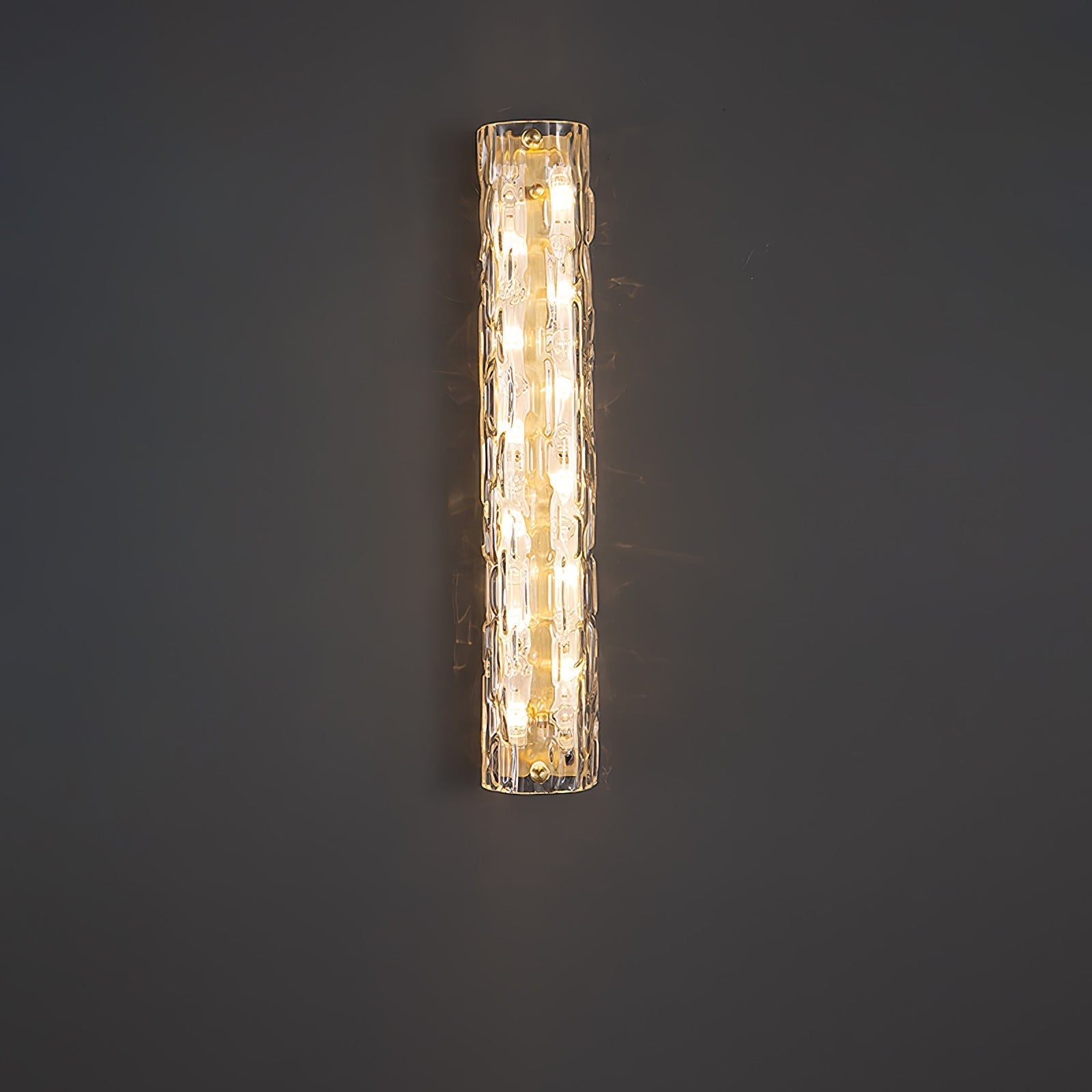 Lumix Brass Glass Glam Wall Lamp - Neutral Decor