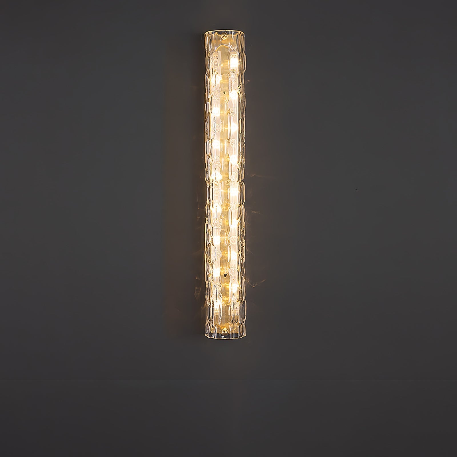 Lumix Brass Glass Glam Wall Lamp - Neutral Decor