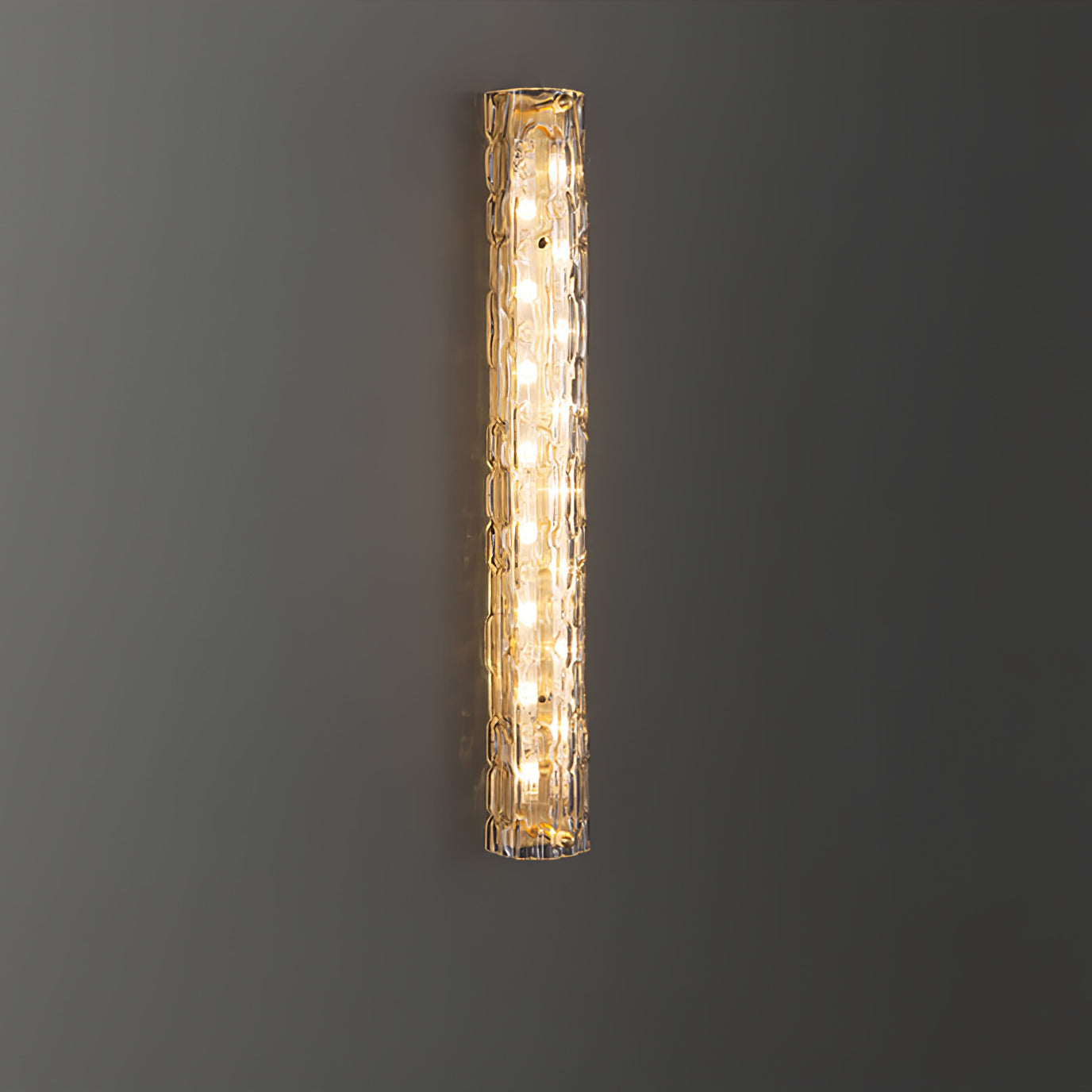 Lumix Brass Glass Glam Wall Lamp - Neutral Decor