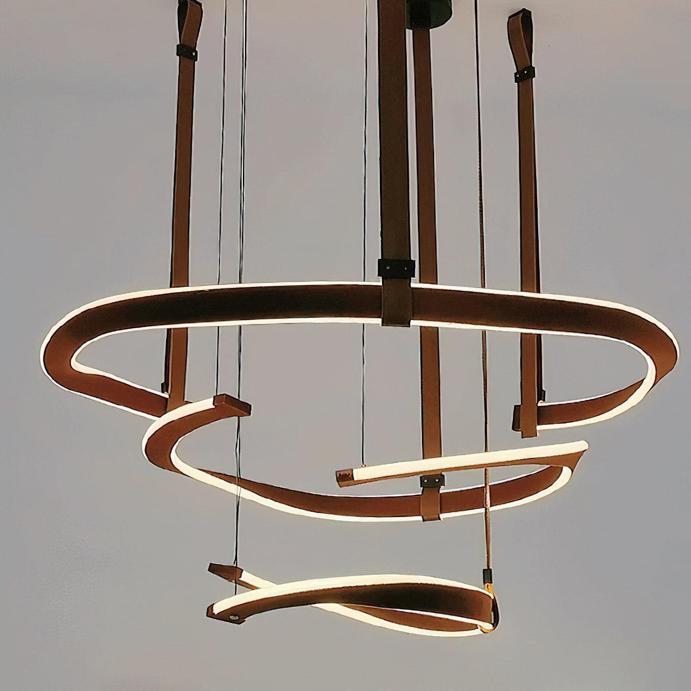 Cesorora Curved Artificial Leather Chandelier